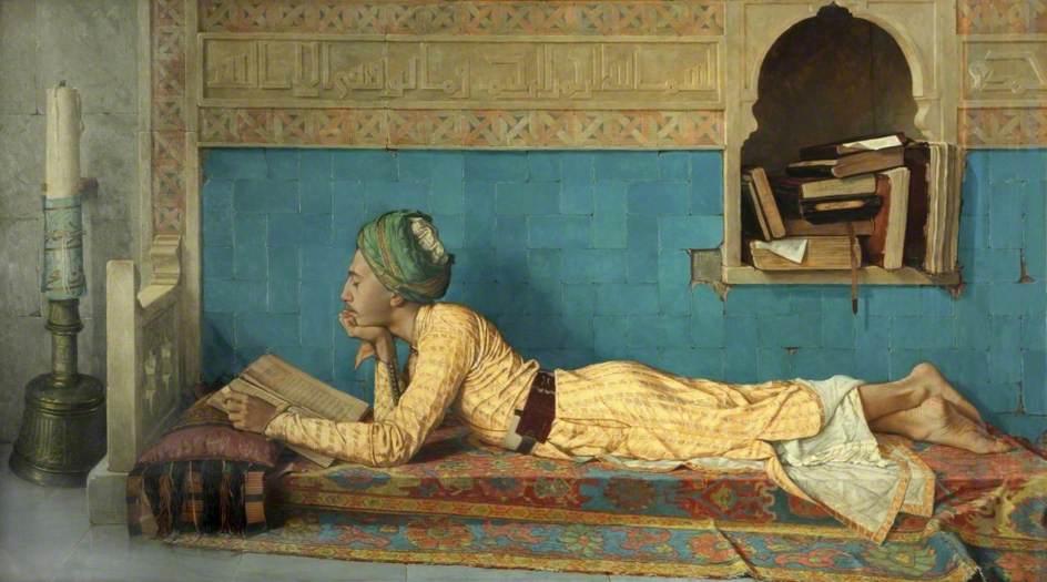 "A Young Emir Studying" Osman Hamdi Bey, 1904